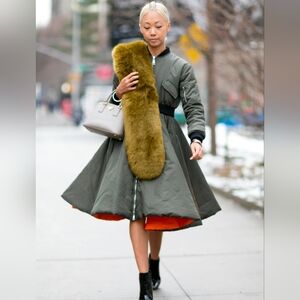 2 in 1 Bomber By AMMO Inspired By Dior, Large Size, Army Green, Orange Interior